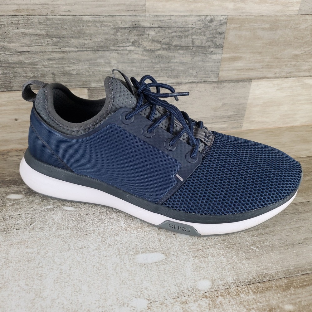 Kuru Atom Mens Shoes Sz 10 M Running Indigo White Basalt Mesh Lace Up Sneakers